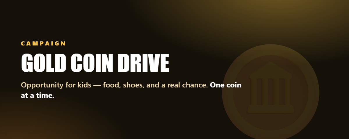 Gold Coin Drive — opportunity for kids